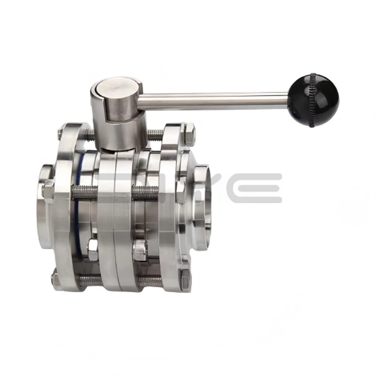 صمام فراشة صحي مكون من 3 قطع